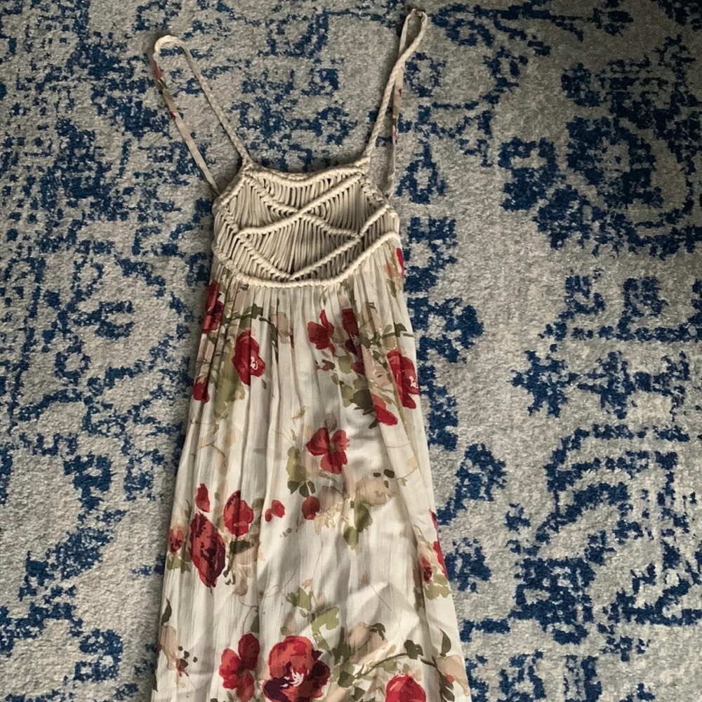 VOLCOM floral crossed-back dress